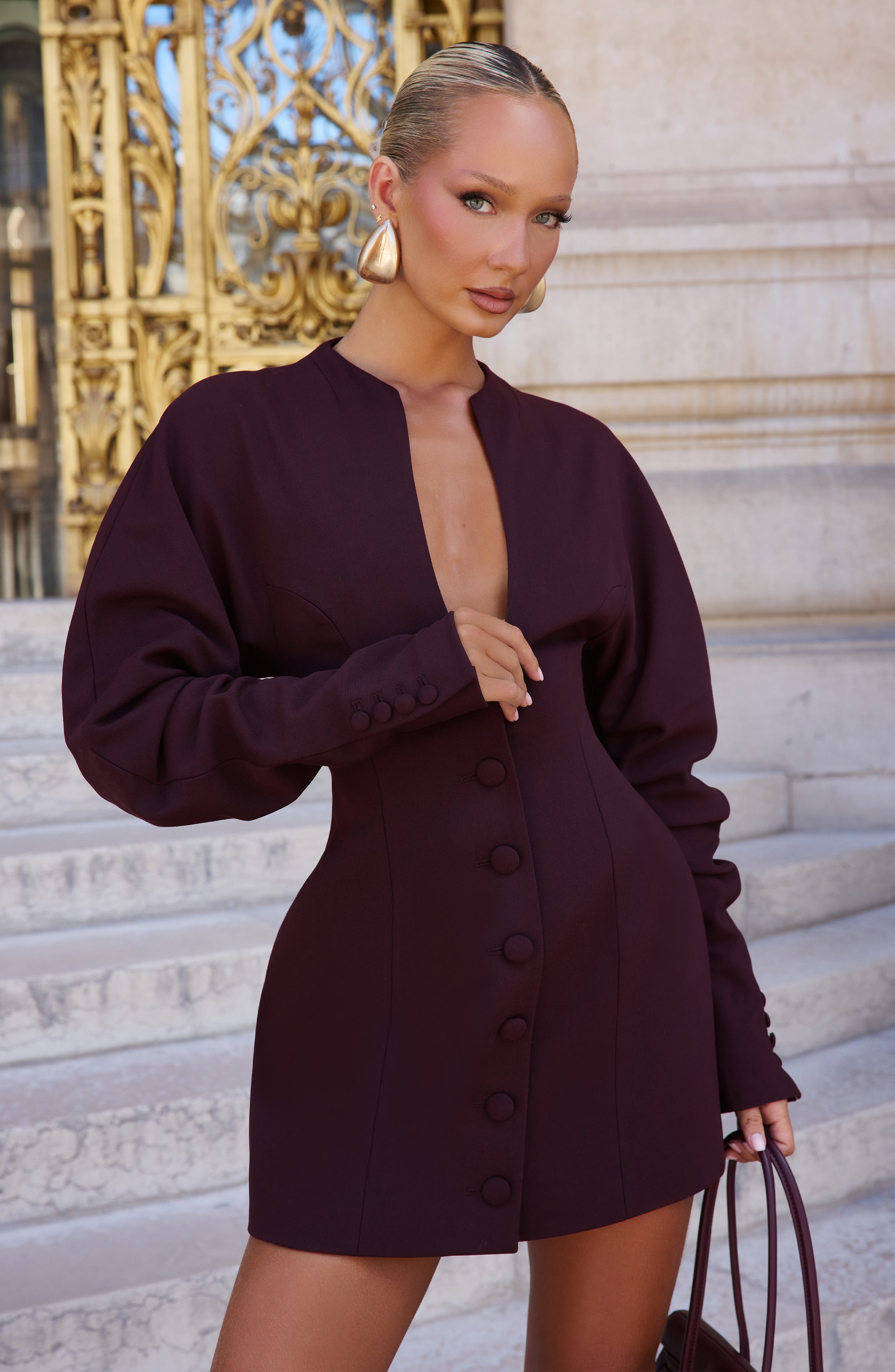 Cody Mini Dress - Plum
