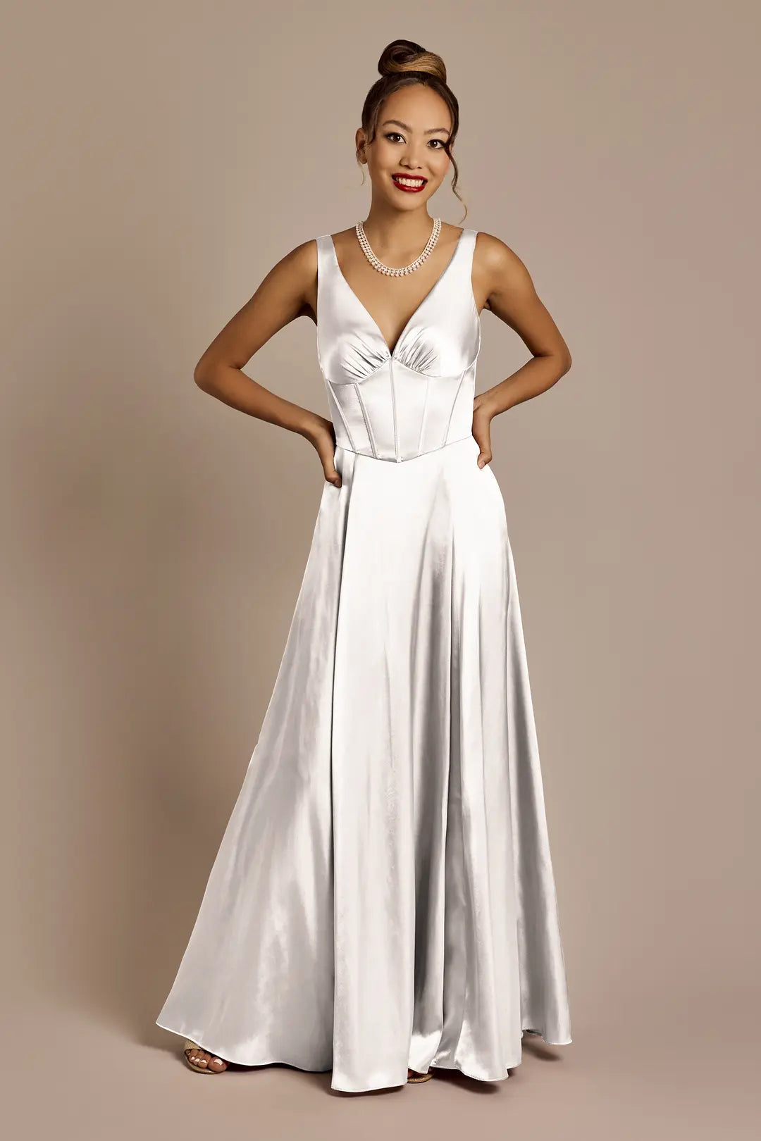 Charmeuse Corset Bodice Tank Dress