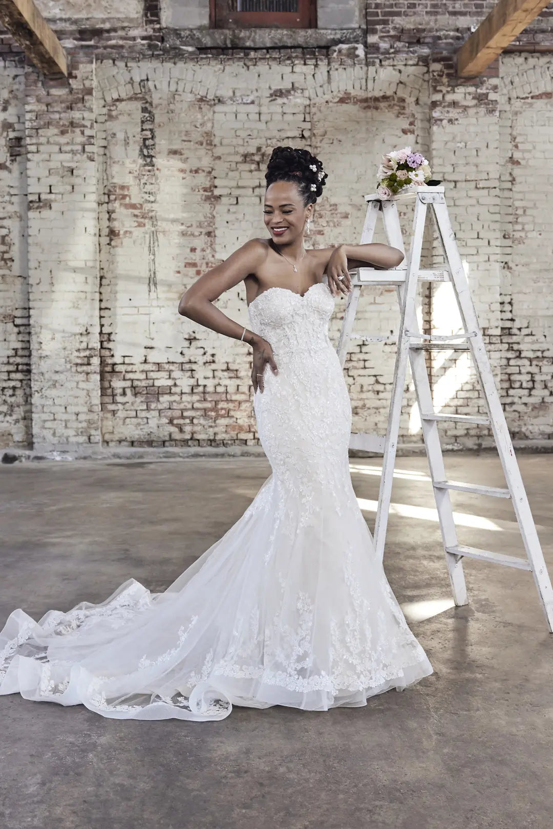 Tulle and Beaded Lace Mermaid Wedding Dress