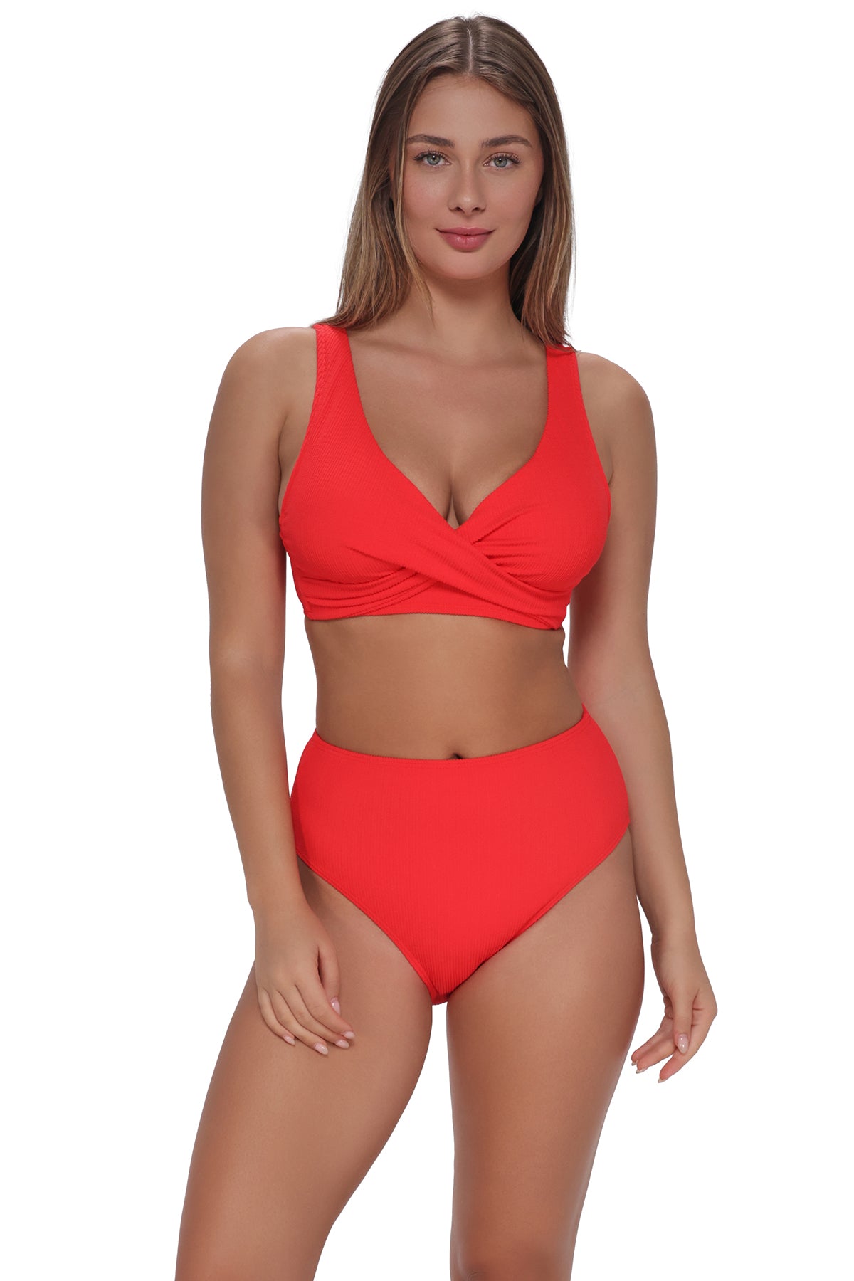 Pacifica by Sunsets Red Hot Rib Mirabella Top