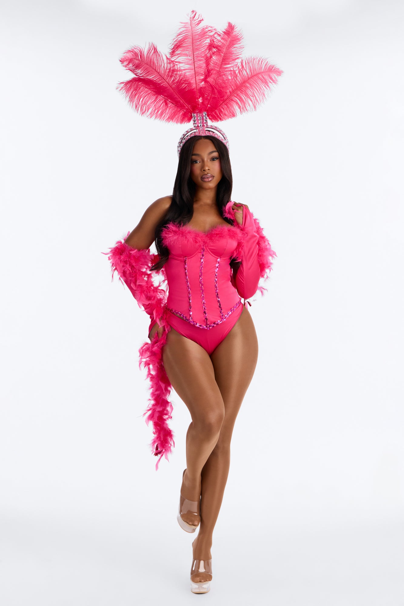 After Dark 5 Piece Costume Set - Pink