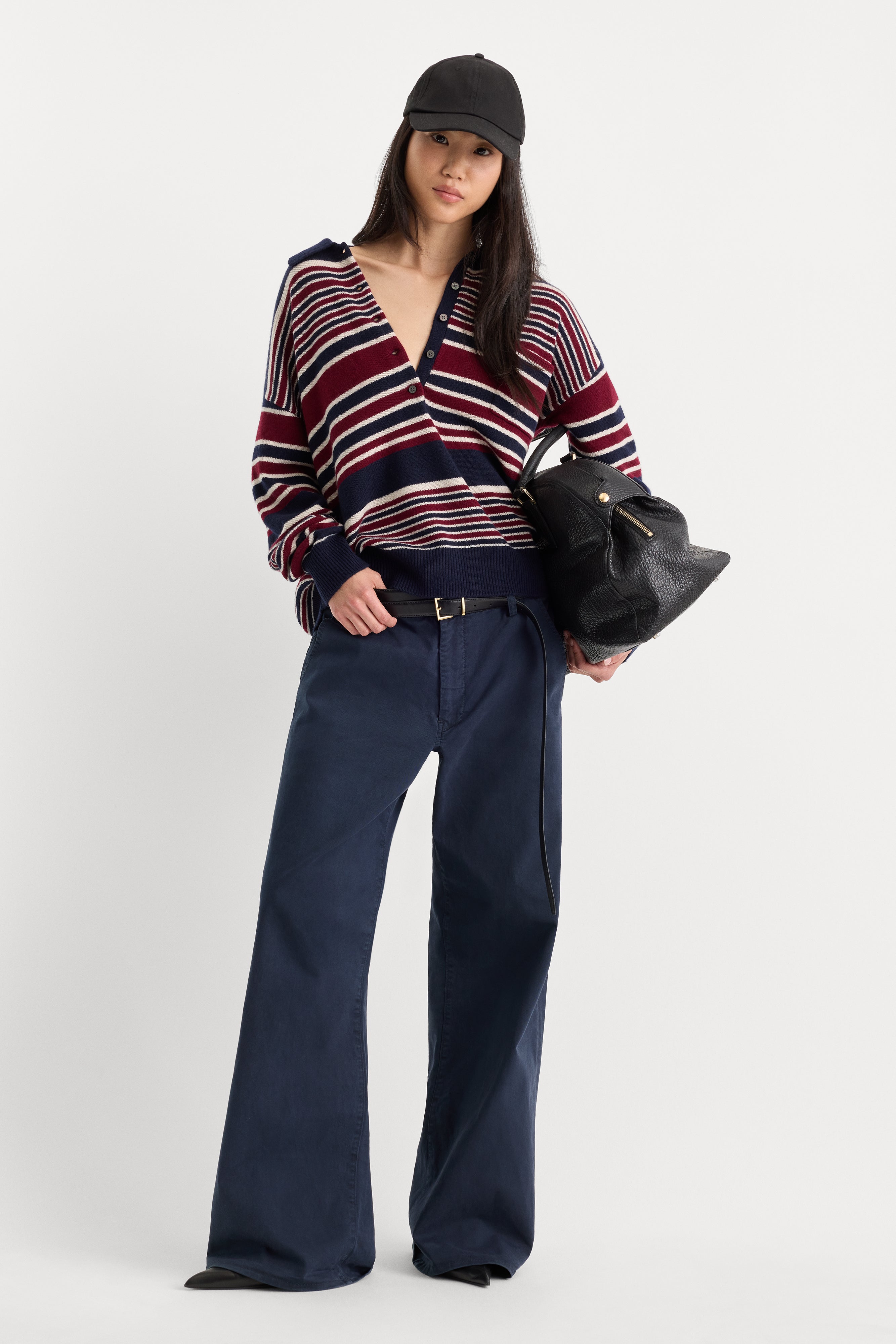 LOW SLUNG BAGGY TROUSER | NEW NAVY
