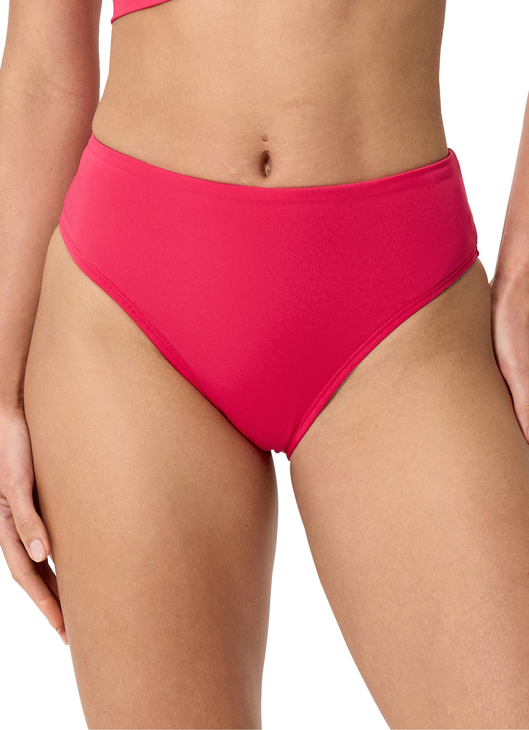 Speedo Women's Solid Cheeky High Waist Bikini Bottom