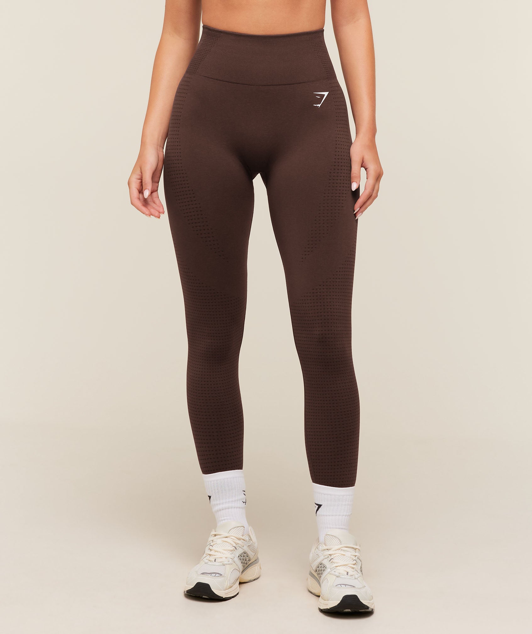 Gymshark Vital Regular Leggings - Rich Espresso Brown/Marl
