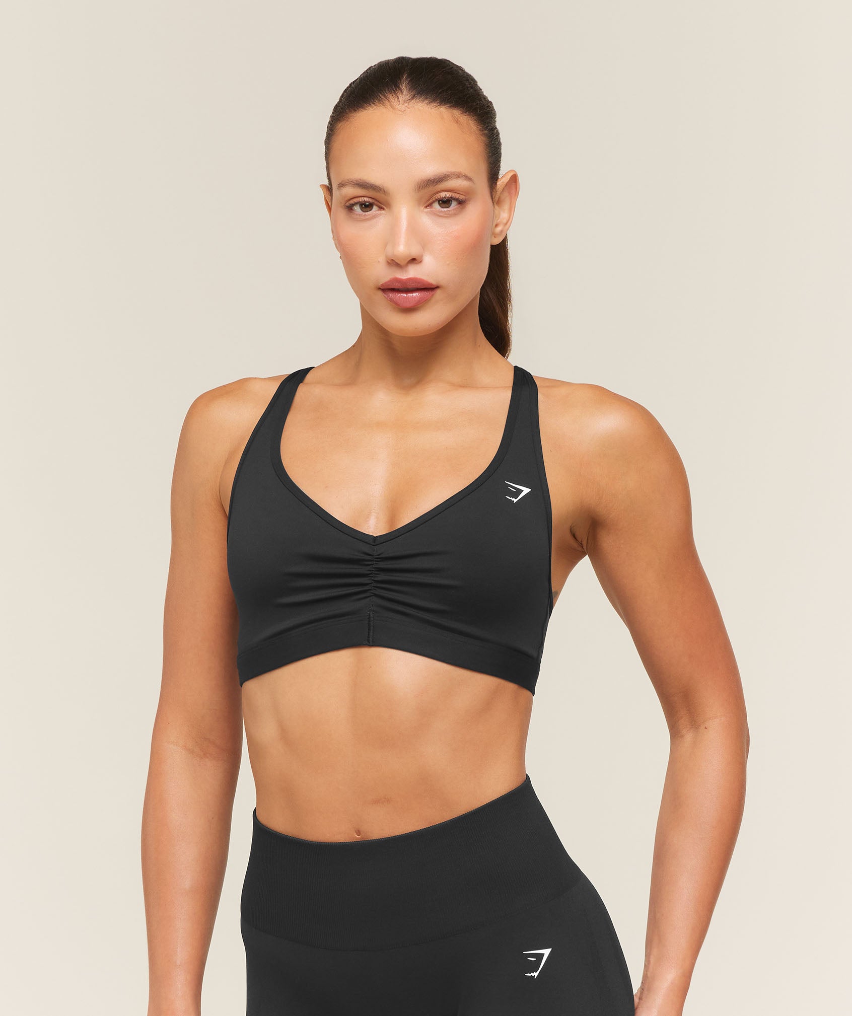 Gymshark Ruched Sports Bra 2.0 - Black