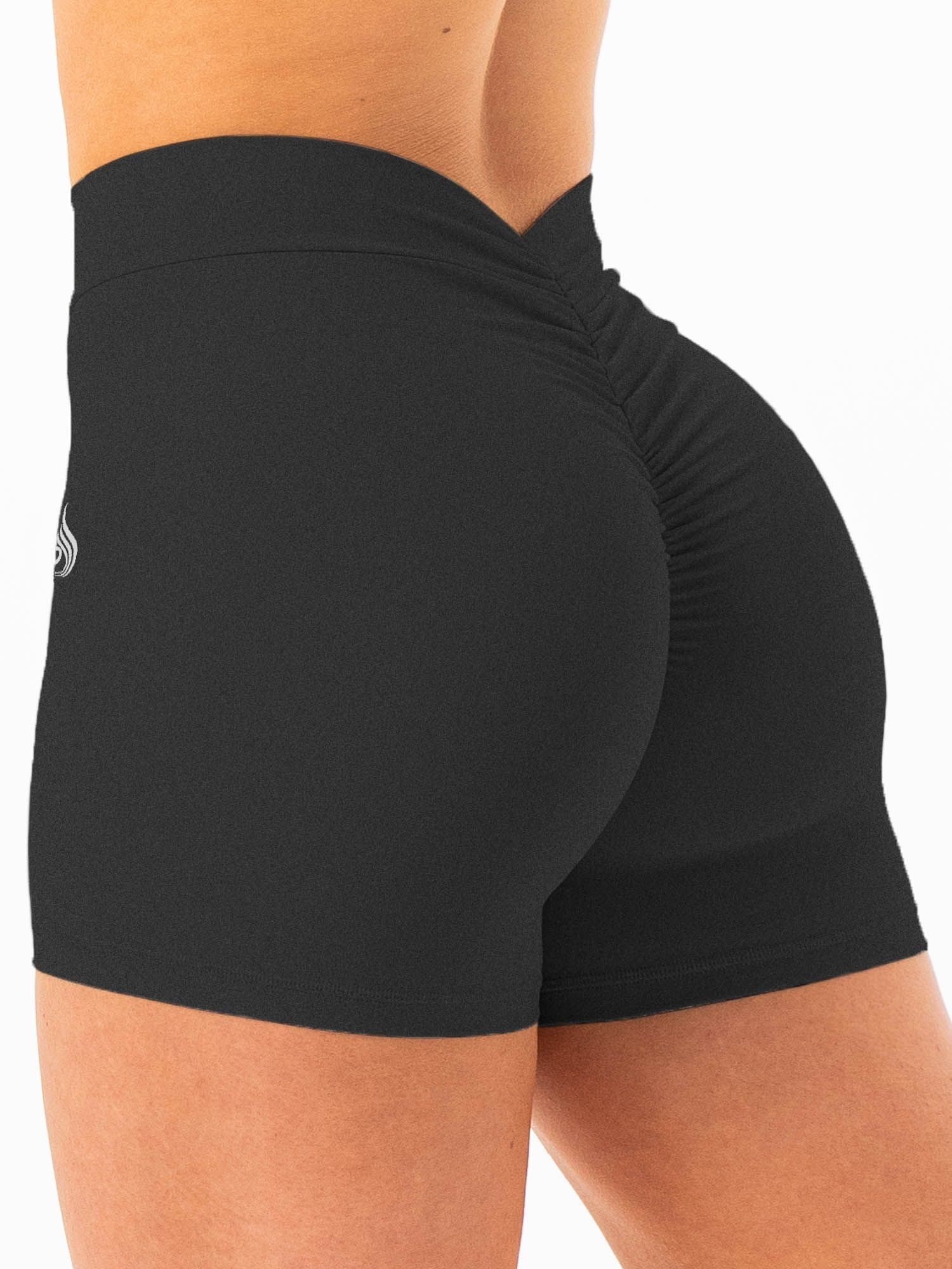 NKD V Scrunch Shorts - Faded Black