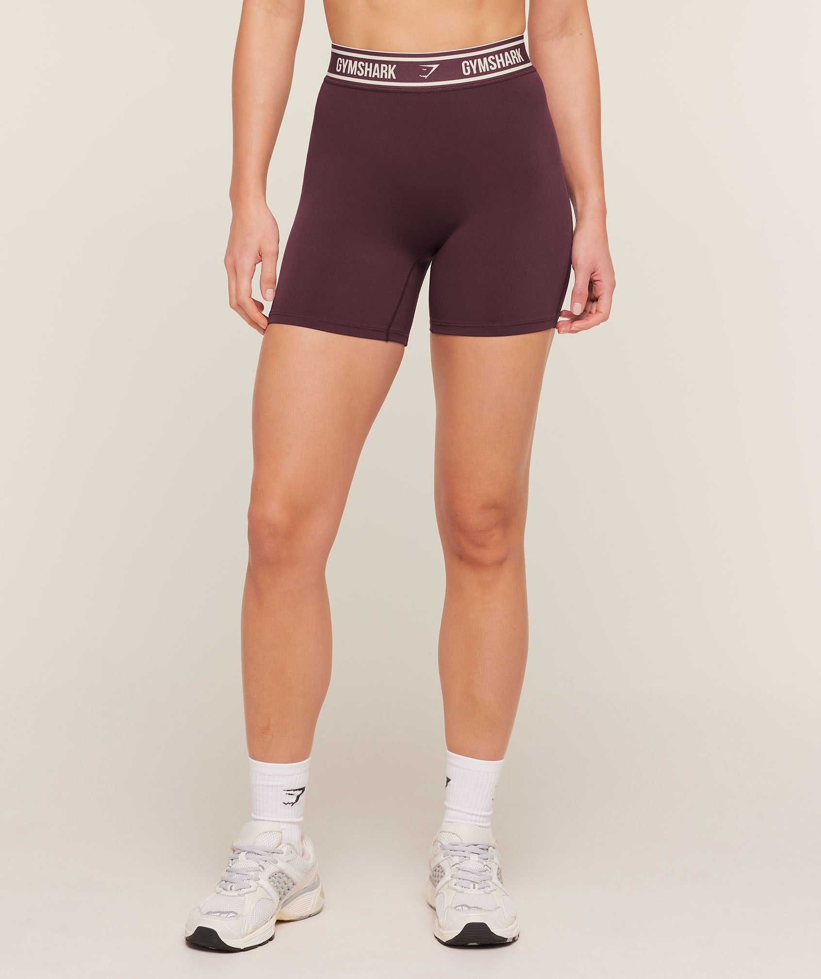 Gymshark Waistband Logo Shorts - Cherry Purple