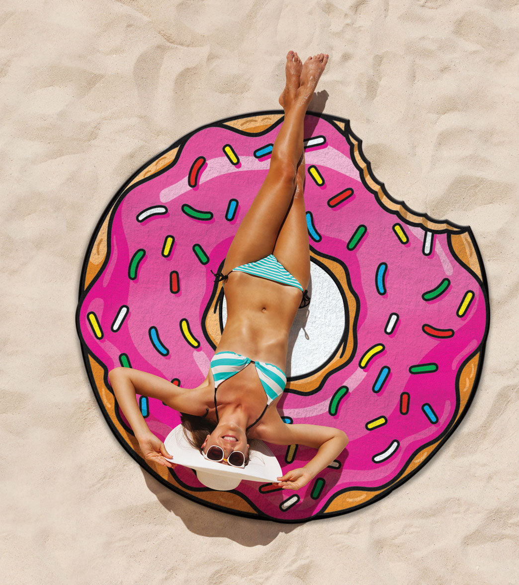 Big Mouth Toys Pink Donut Beach Blanket