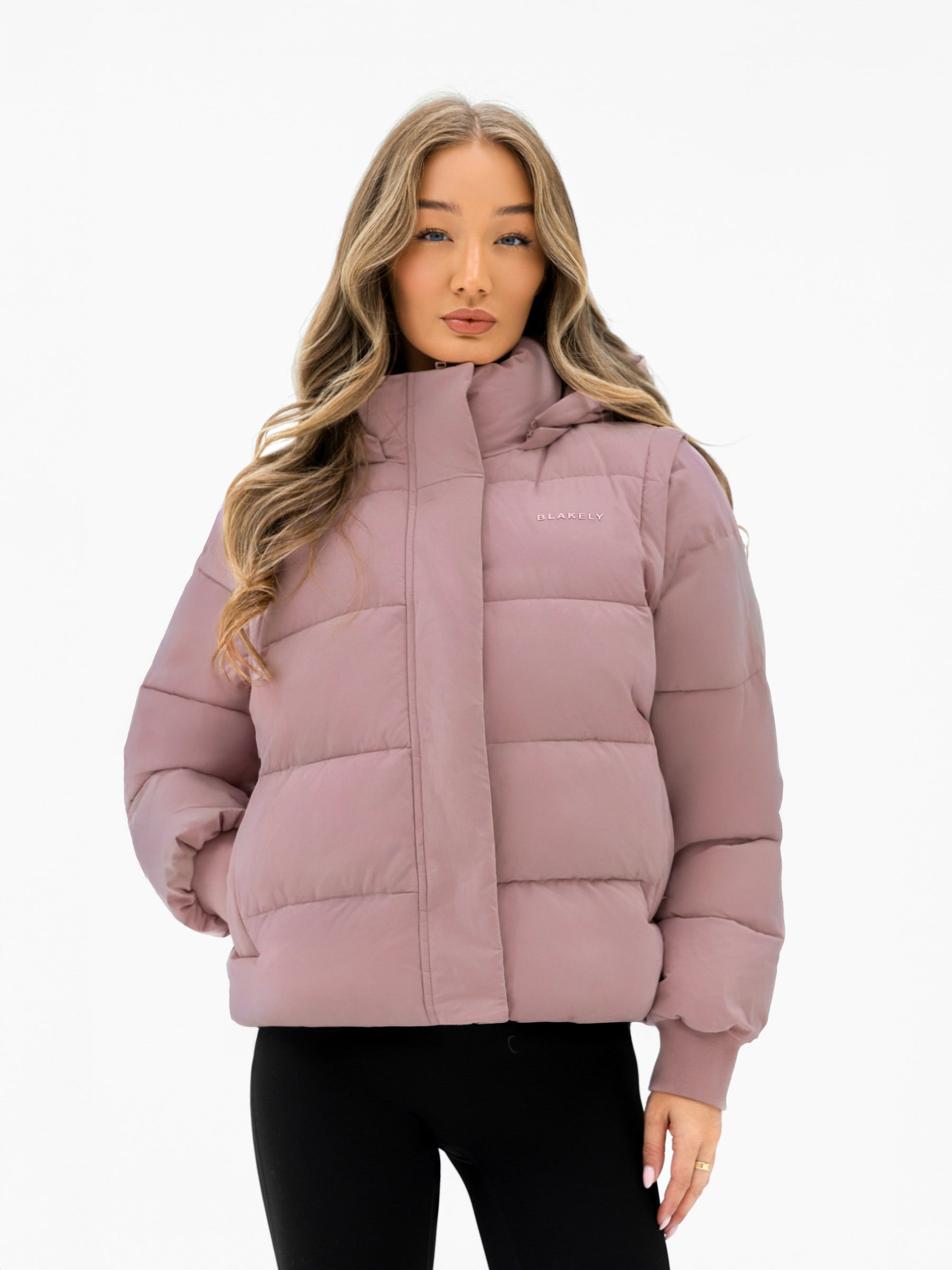 Multiway Puffer Coat 2 - Dusty Pink