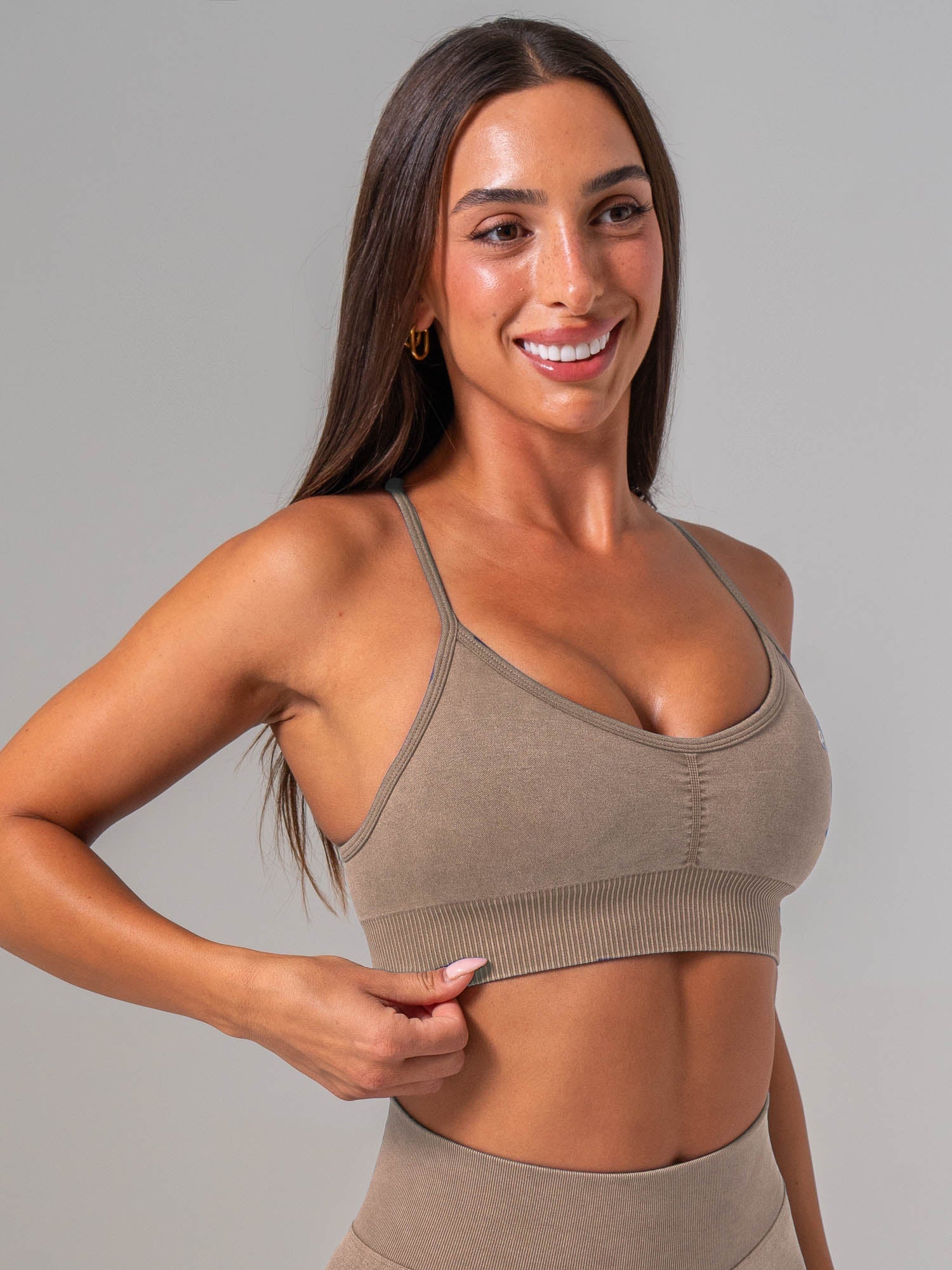 Stonewash Seamless Sports Bra - Chai
