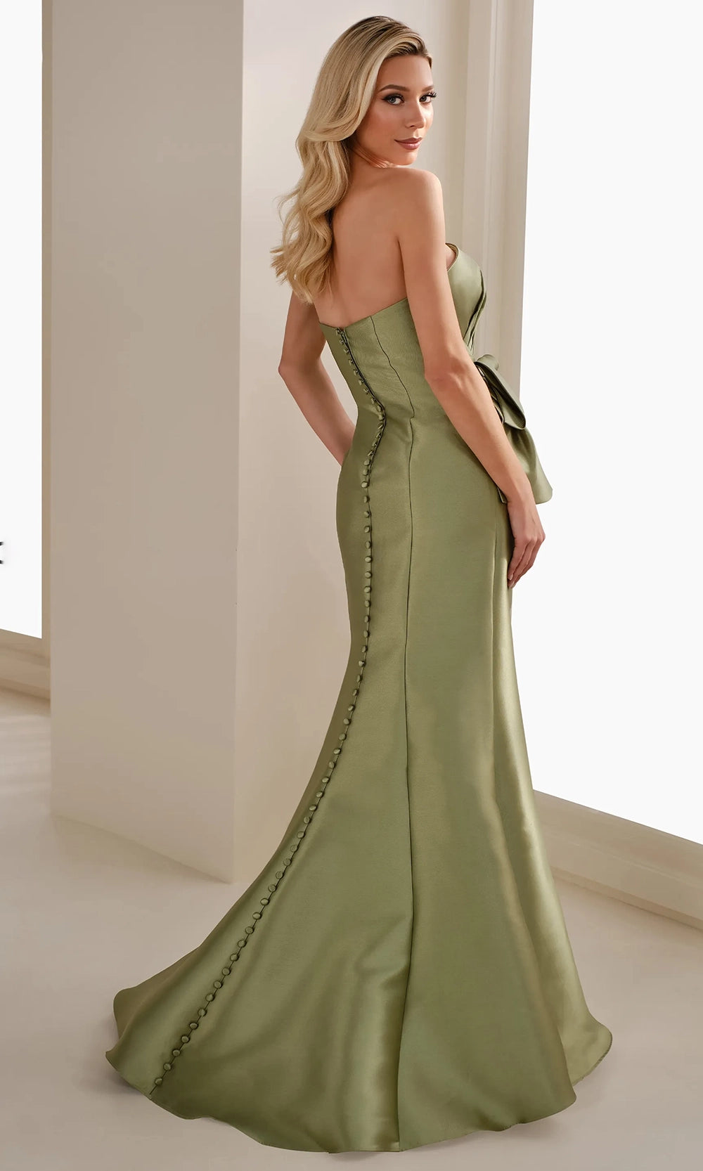 Cameron Blake CB909 - Ruched Mermaid Slit Gown