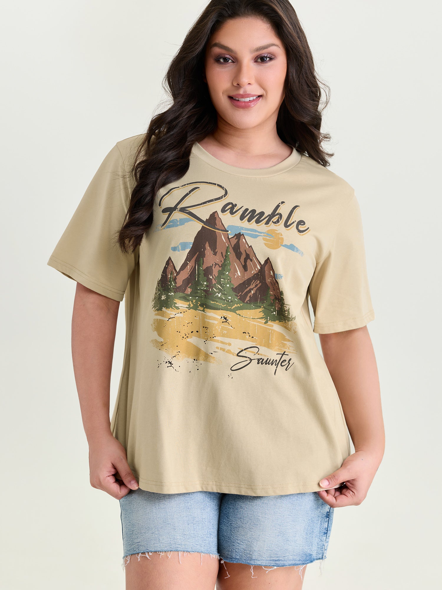 Cotton Vacation-Ready Print T-Shirt
