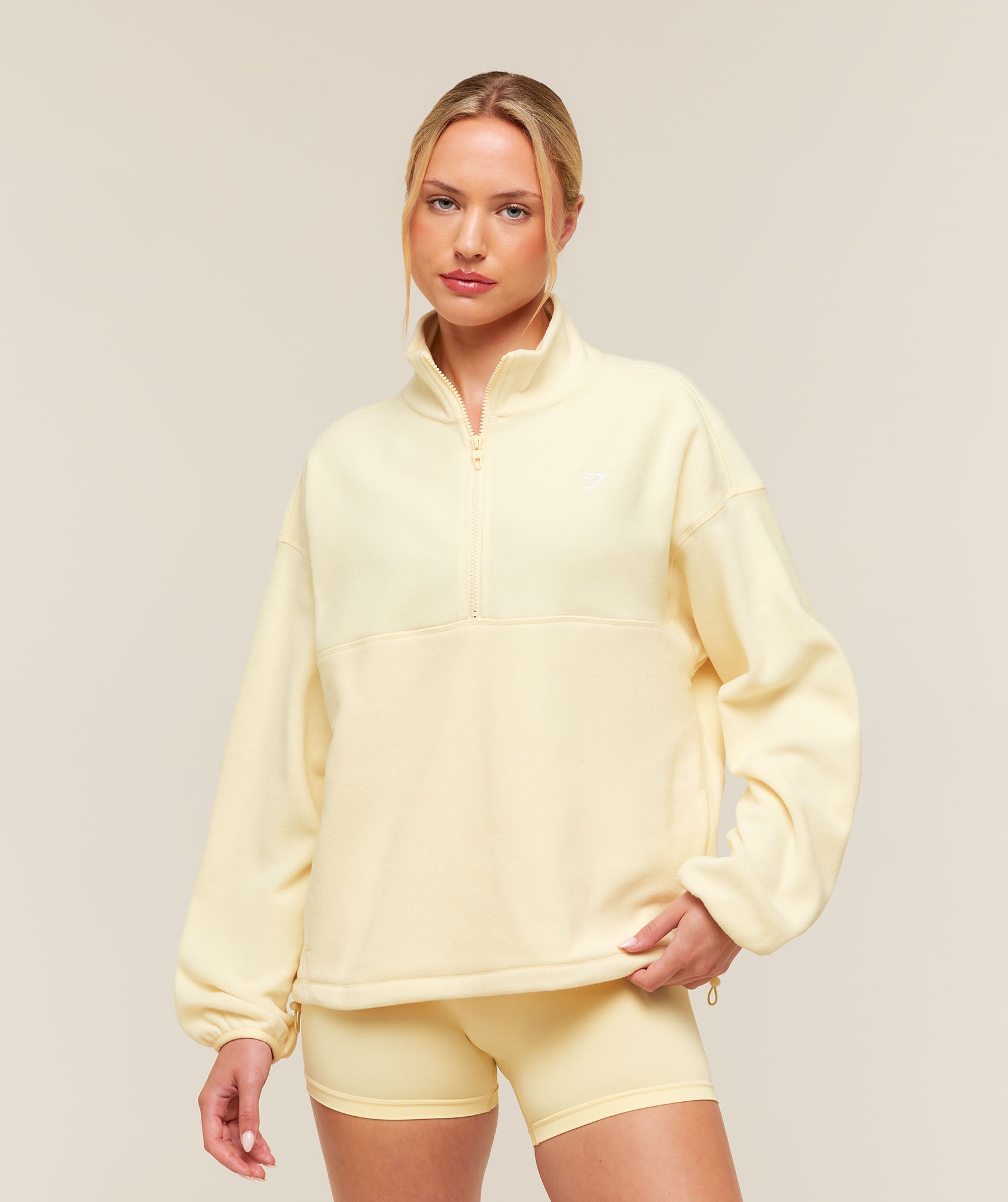 Gymshark Polar Fleece 1/4 Zip - Butter Yellow