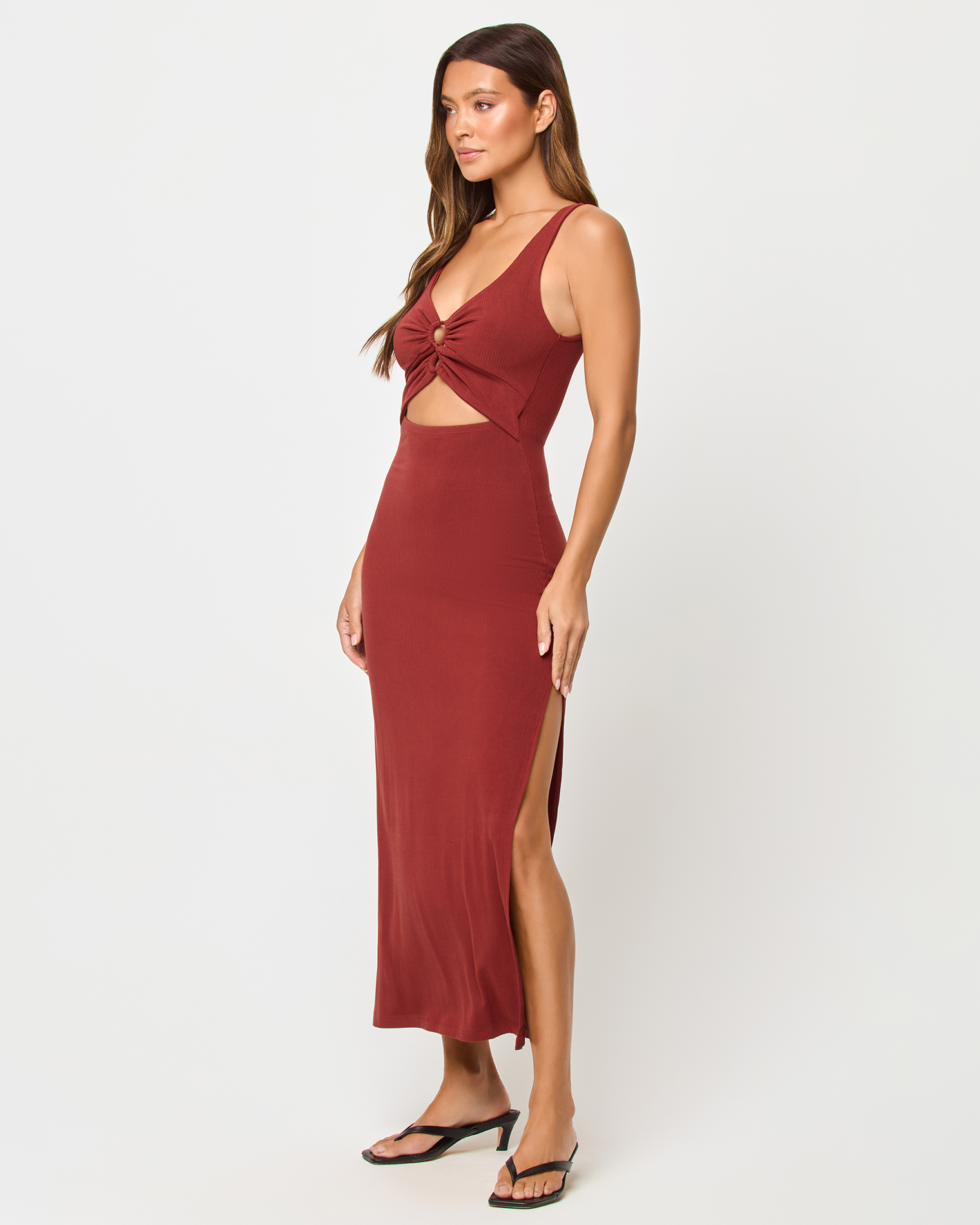 LSPACE Dusty Fig Camille Dress