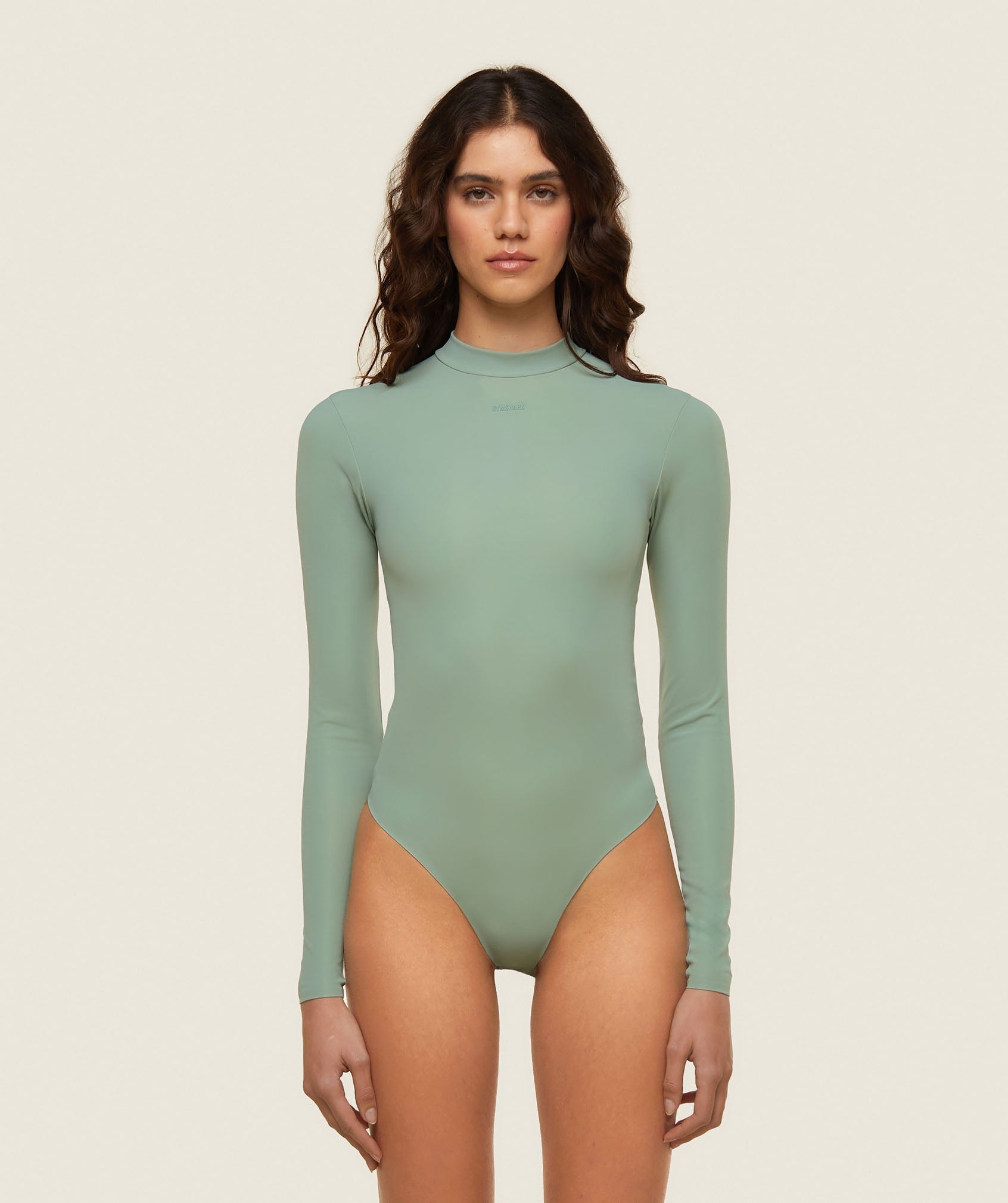 Gymshark Comfort LS Crew Neck Active Bodysuit - Dollar Green