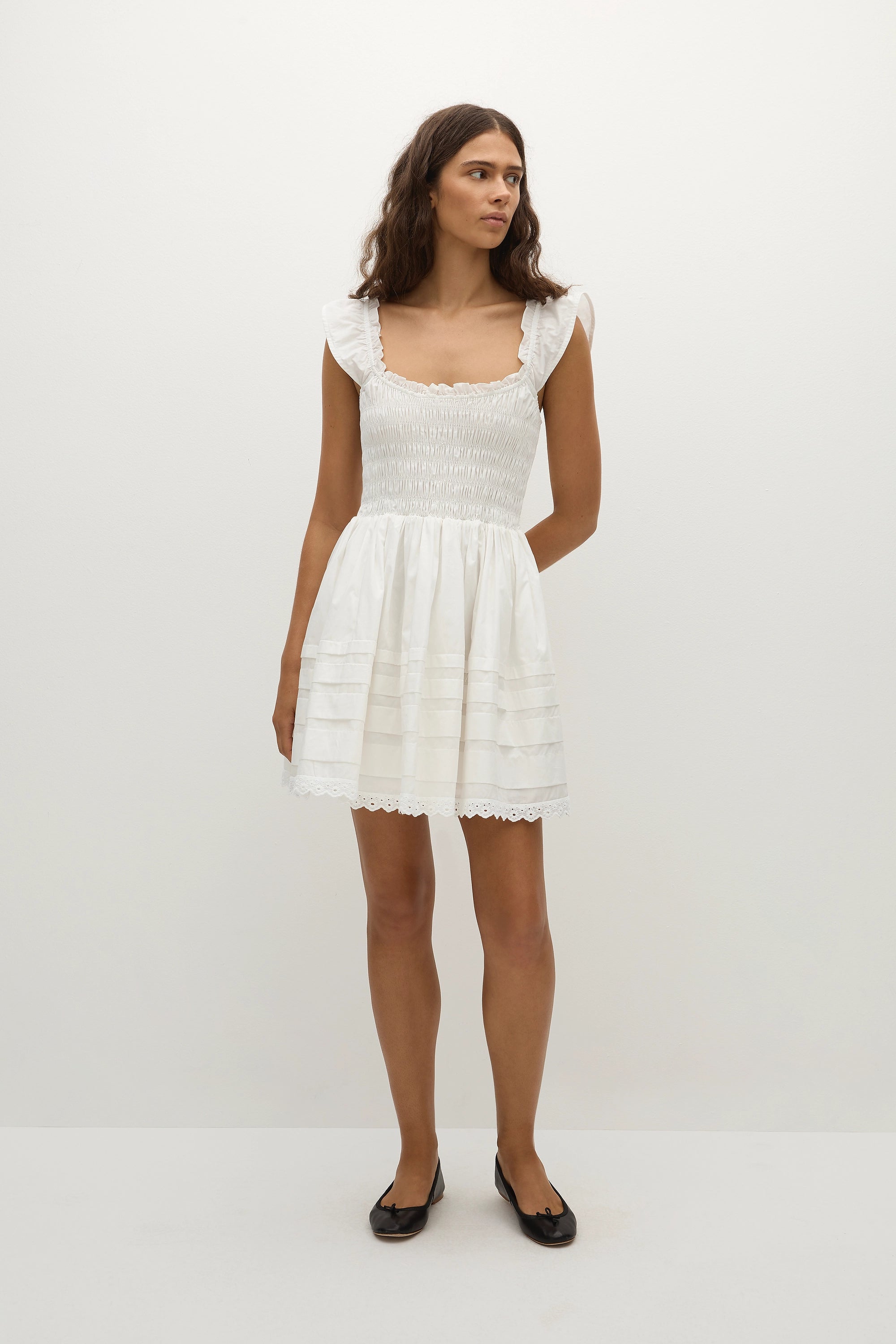 Maja Mini Dress White - Final Sale