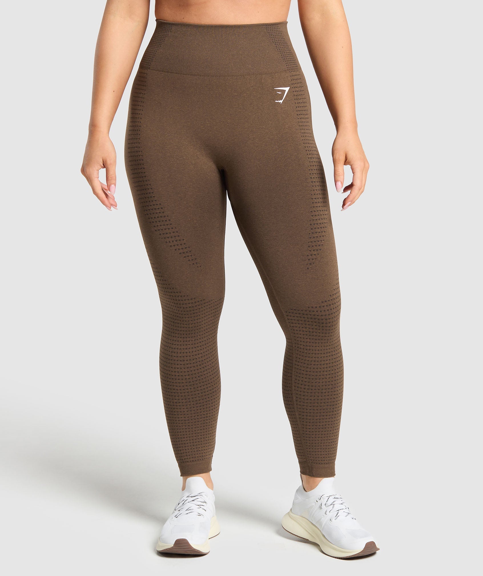 Gymshark Vital Seamless Short Leggings - Espresso Marl