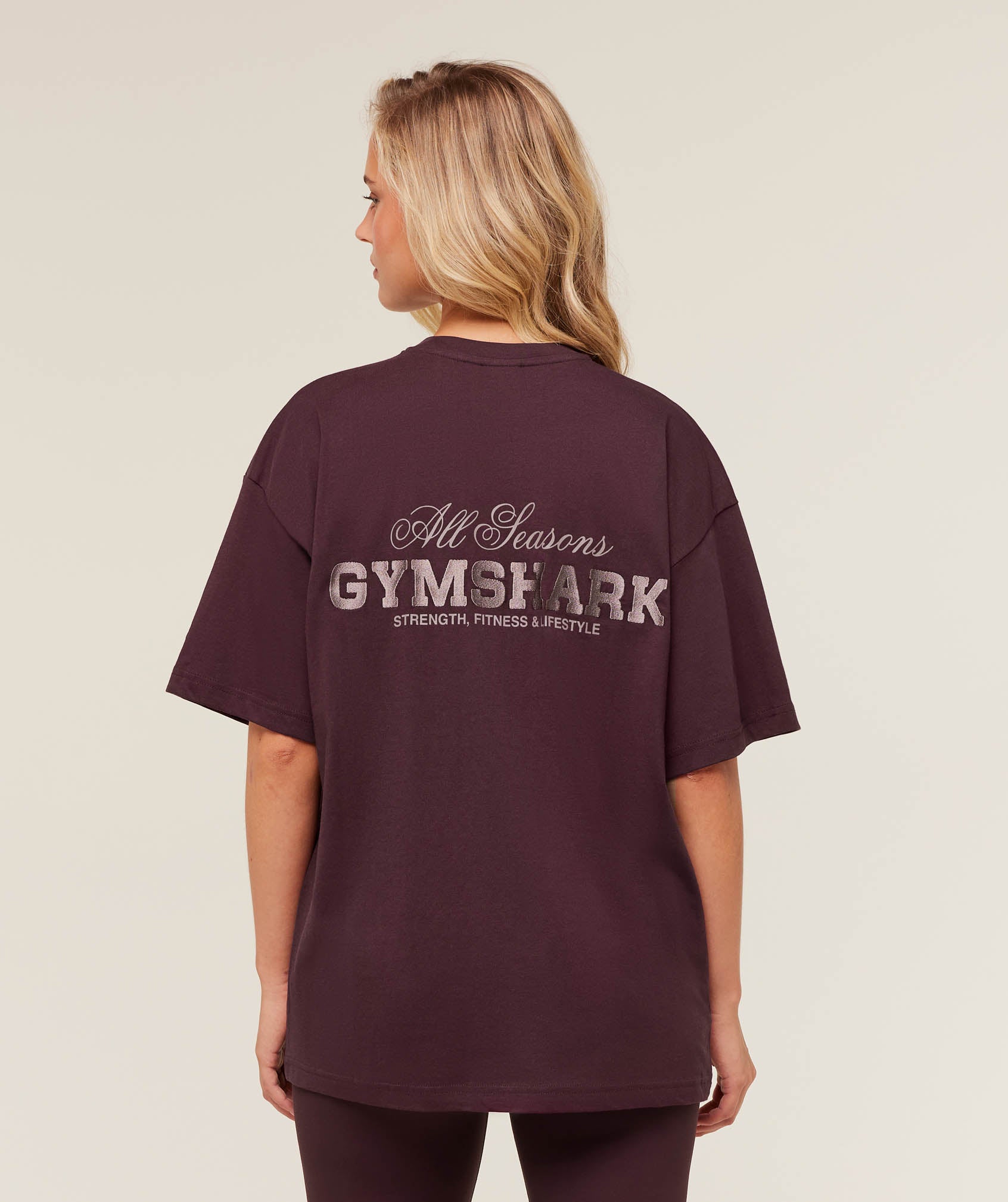 Gymshark All Seasons Graphic Short Sleeve T-Shirt - Cherry Purple