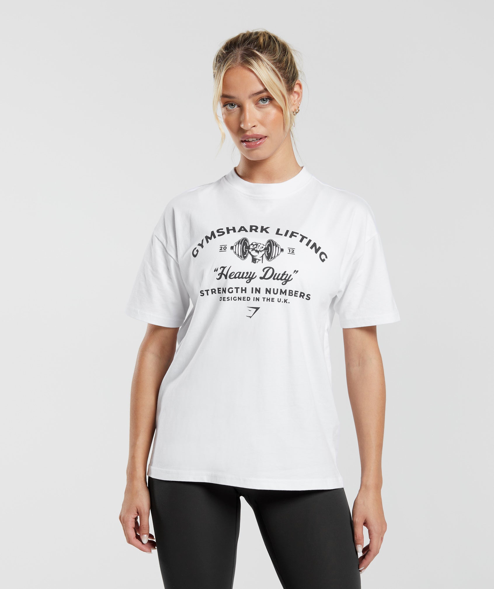 Gymshark Heavy Duty Oversized  T-Shirt - White
