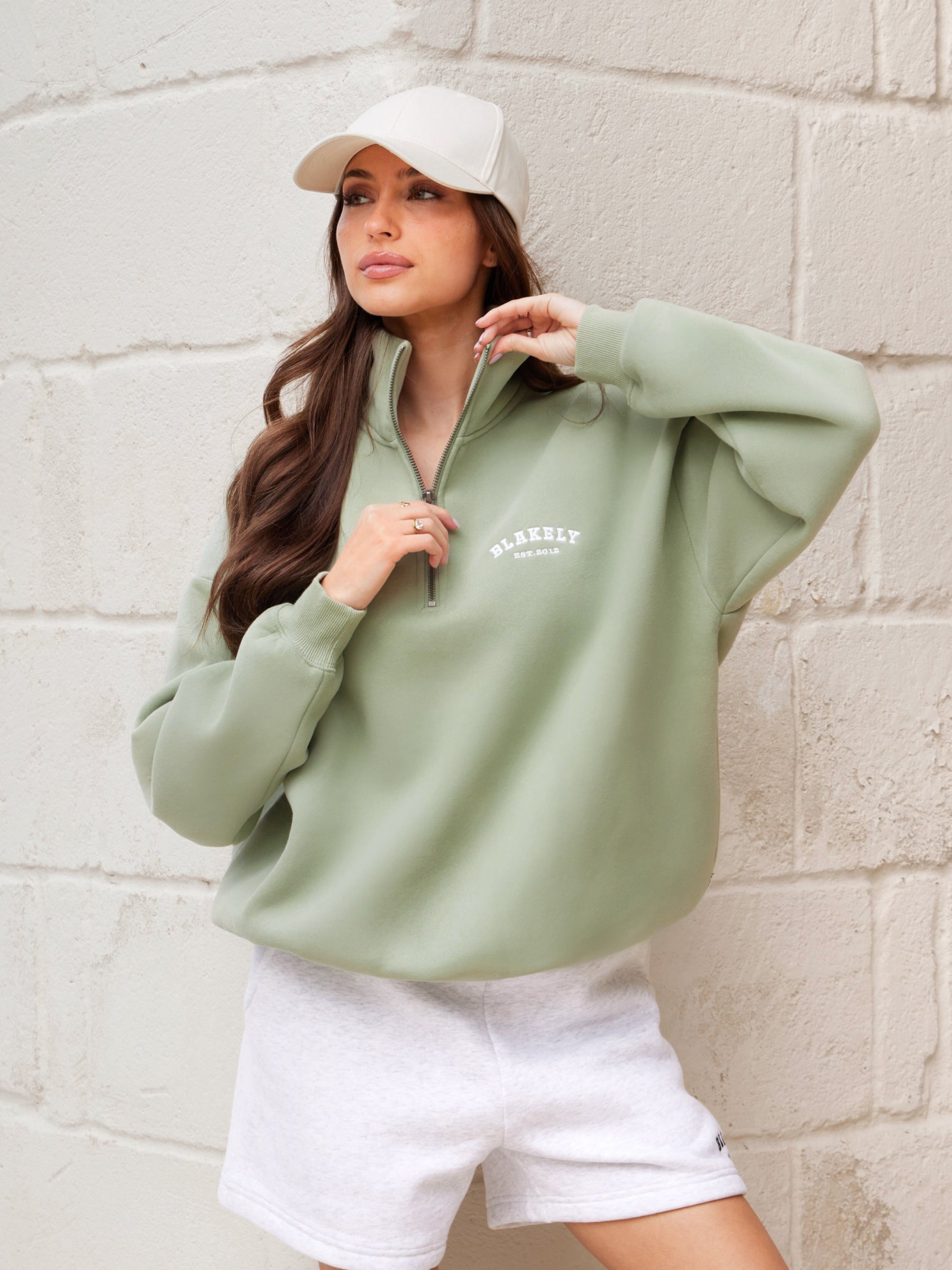 Heritage 1/4 Zip Jumper - Light Green