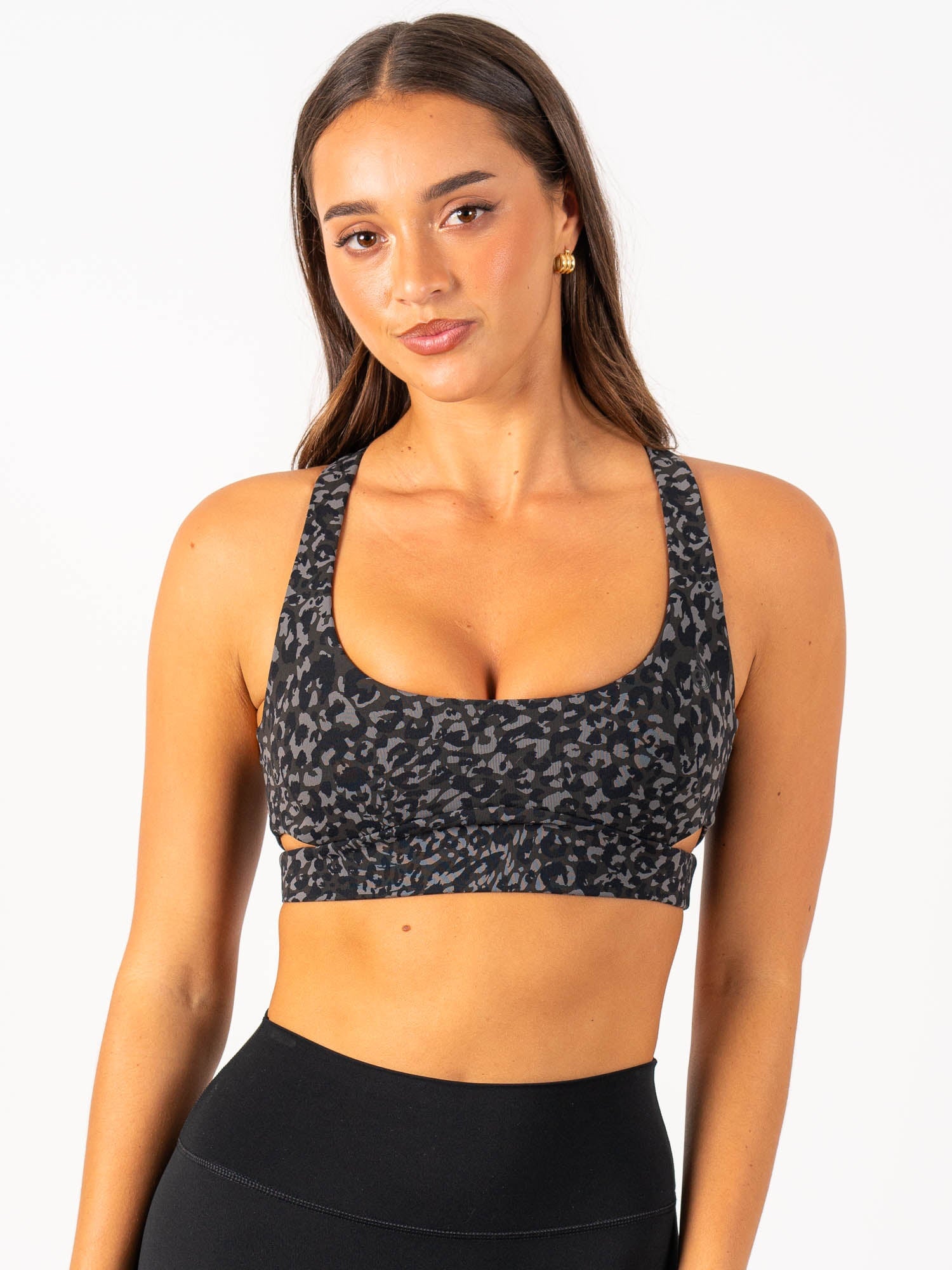 Empower Sports Bra - Black Leopard