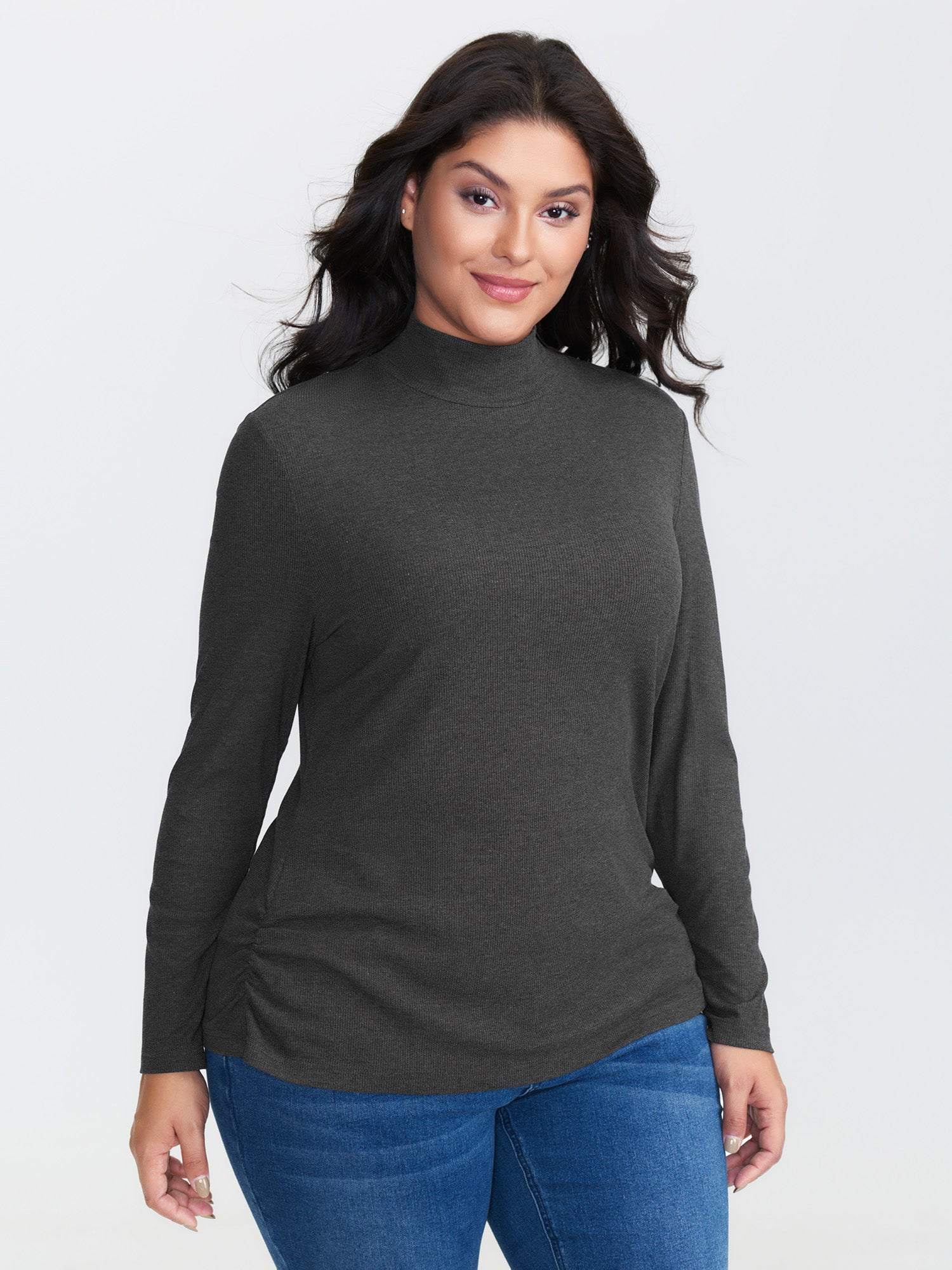 Supersoft Turtleneck Ribbed T-Shirt