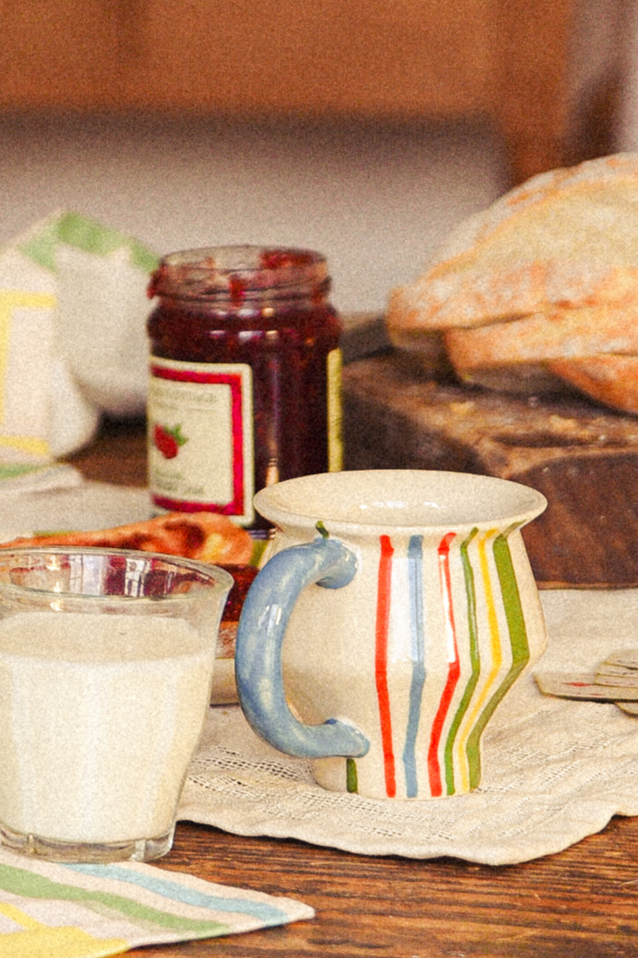 Hand Painted Angular Mug - Striped