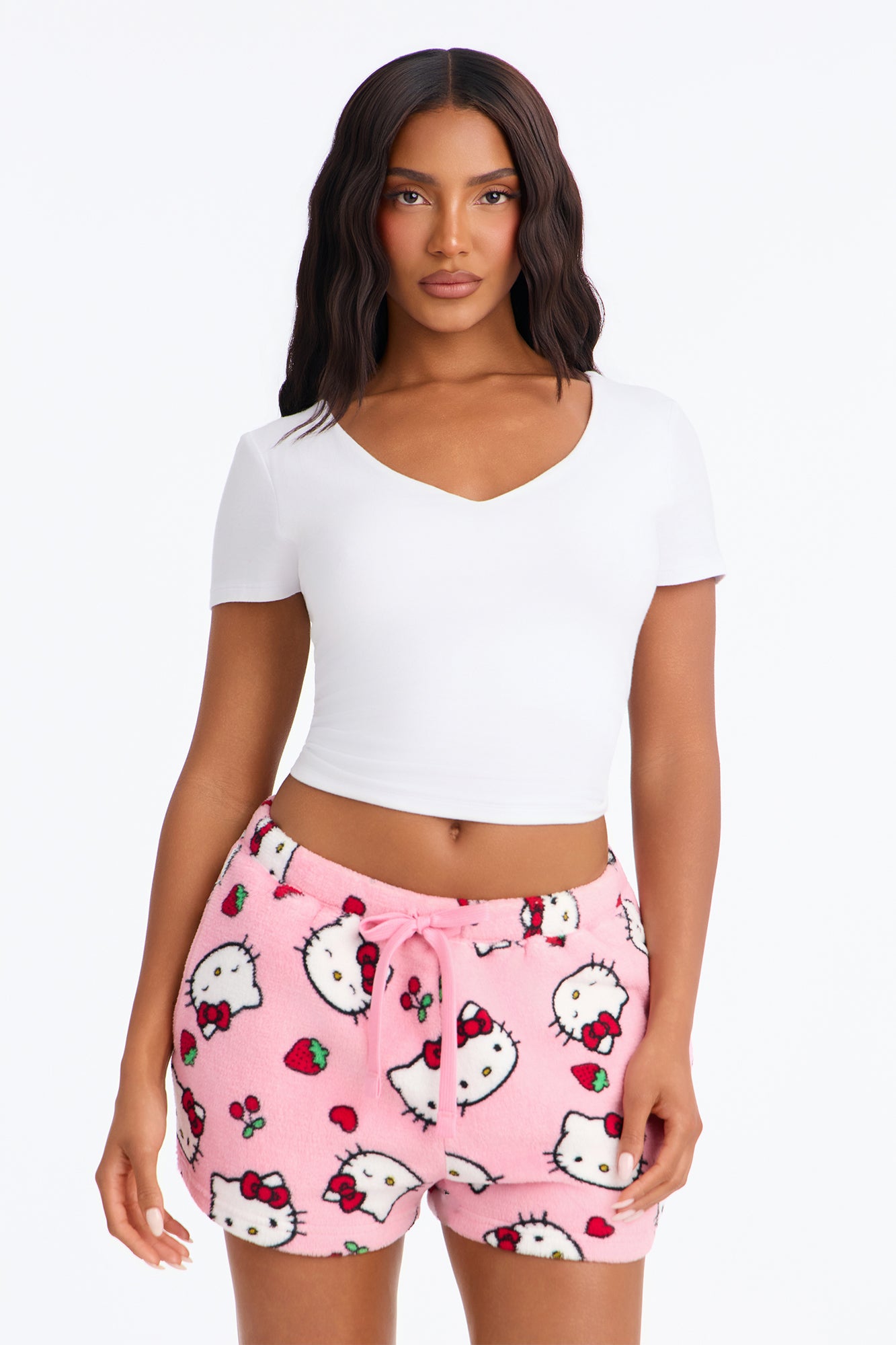 Hello Kitty Cozy Plush PJ Short - Pink/combo