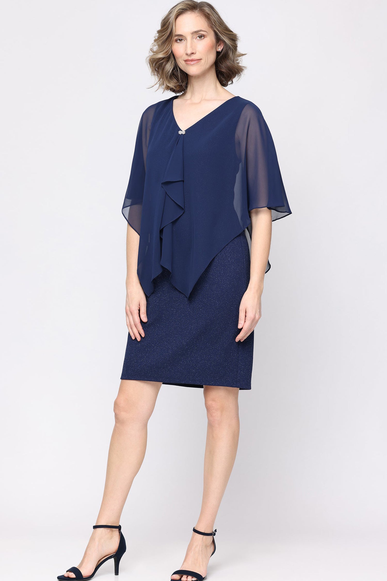 S.L. Fashions Dresses (SLNY) 9227340 Glitter Knit Cocktail Dress