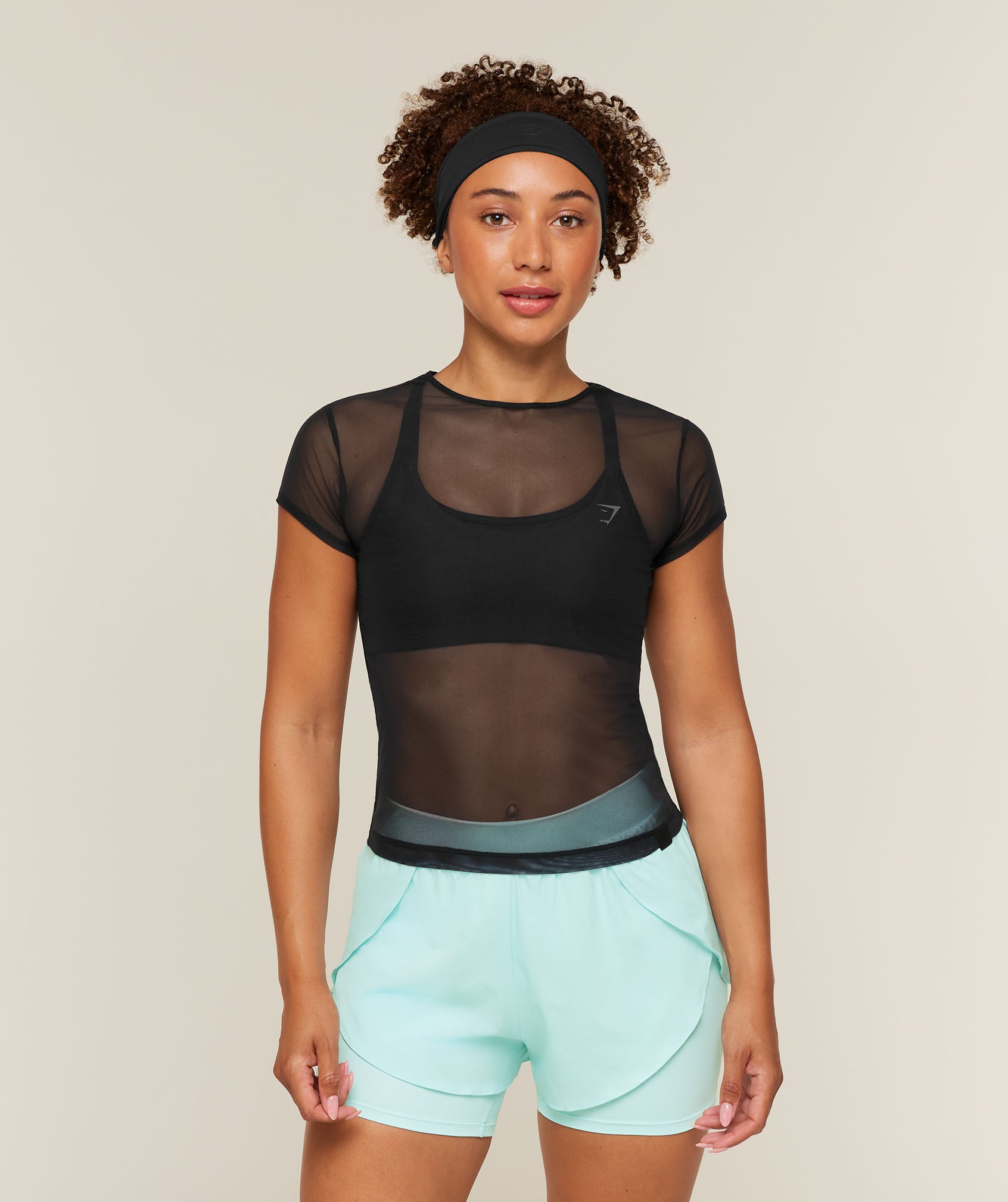 Gymshark Hybrid Mesh T-Shirt - Black