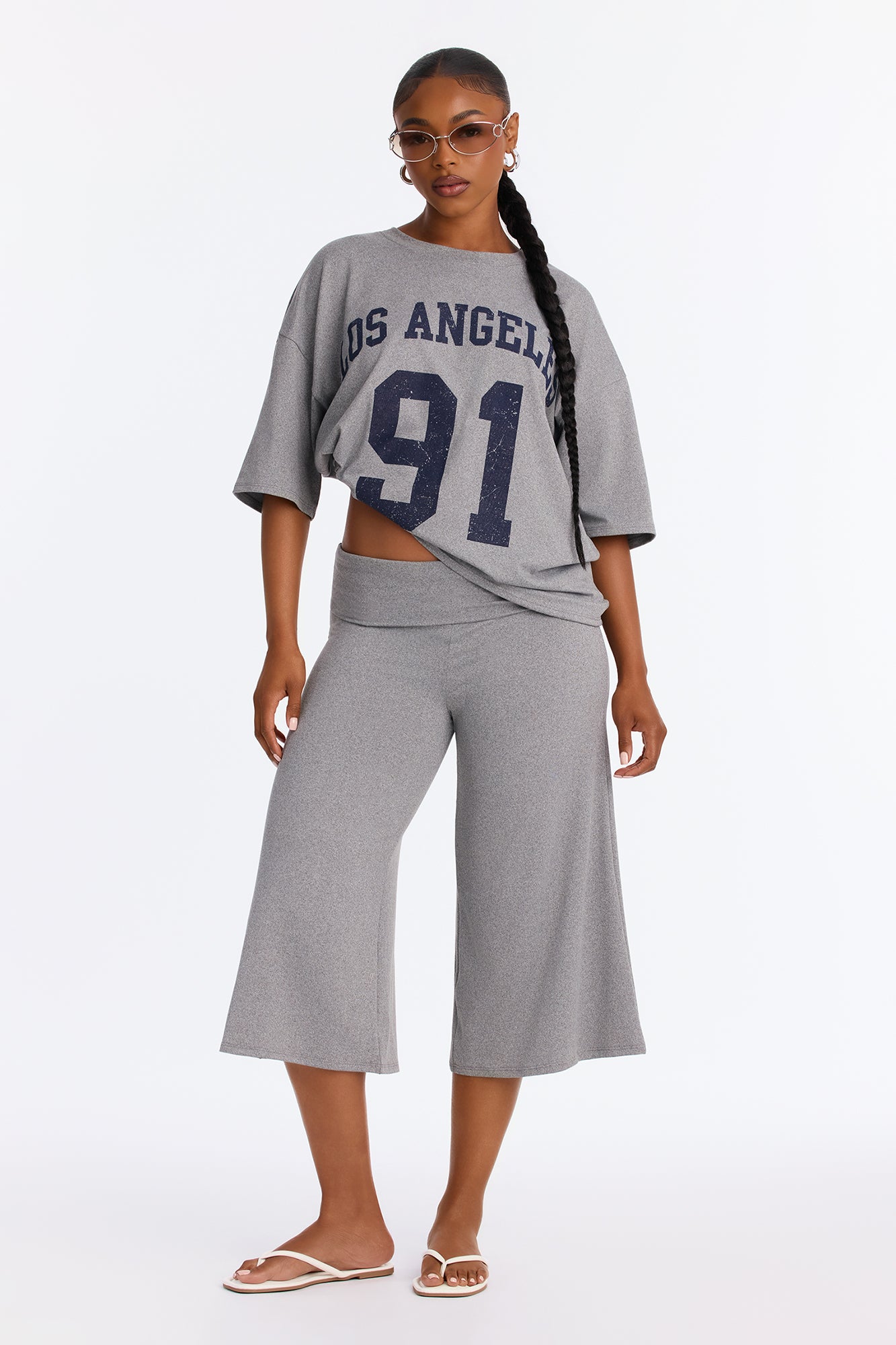 Los Angeles Gaucho Set - Heather Grey