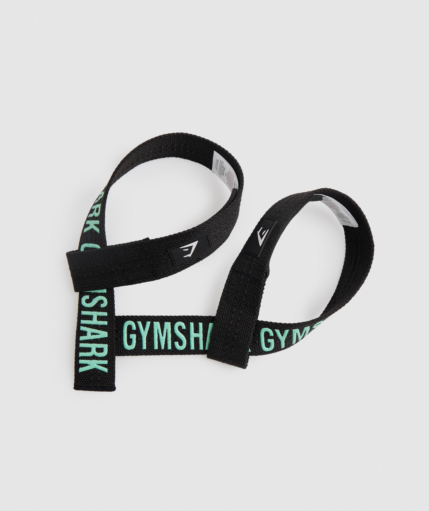 Gymshark Silicone Lifting Straps - Black/Bright Turquoise