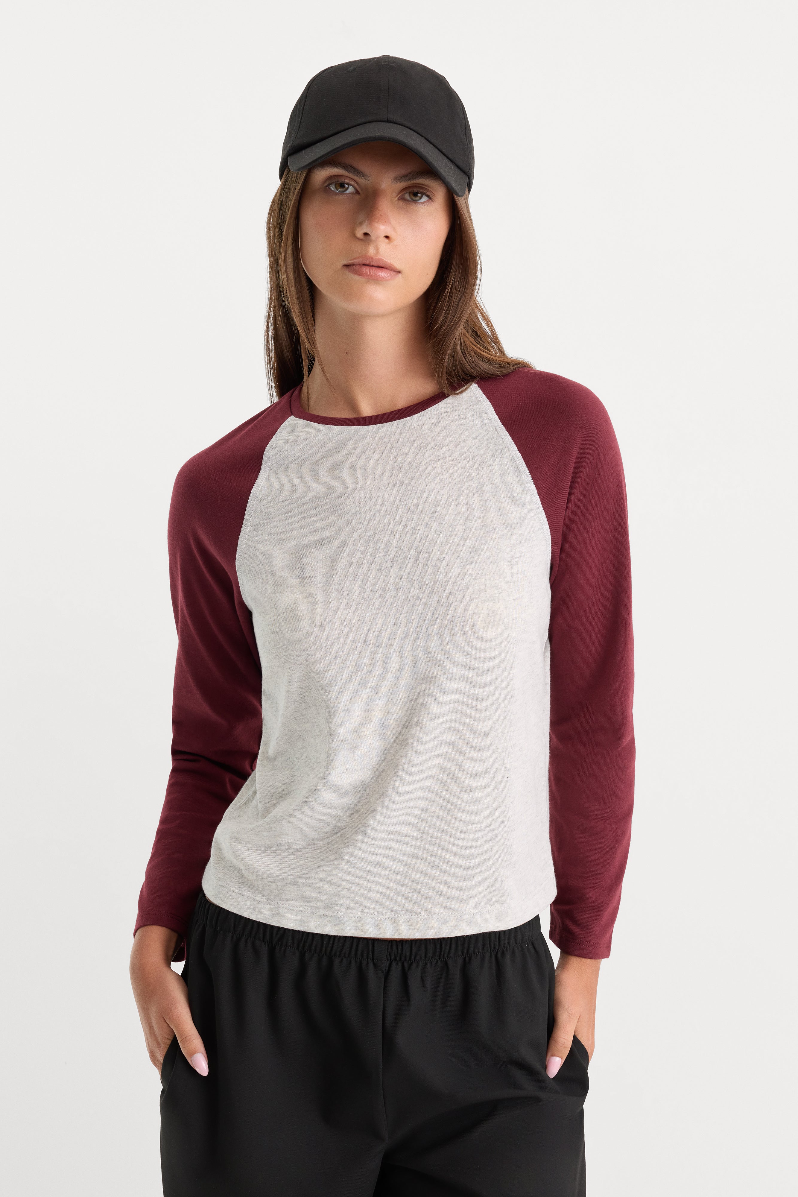THE LONG SLEEVE RAGLAN TEE | VINTAGE GREY