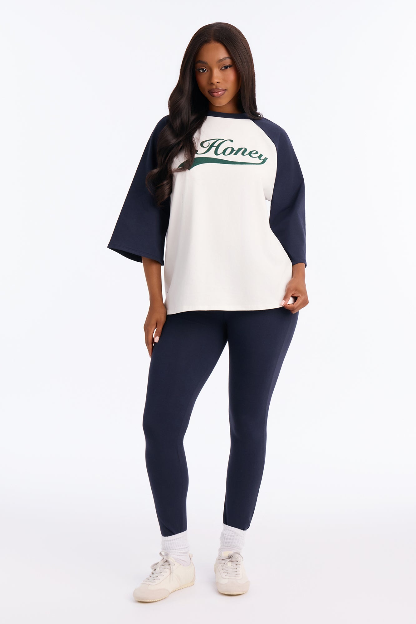 Sweet Like Honey Legging Set - Navy/combo