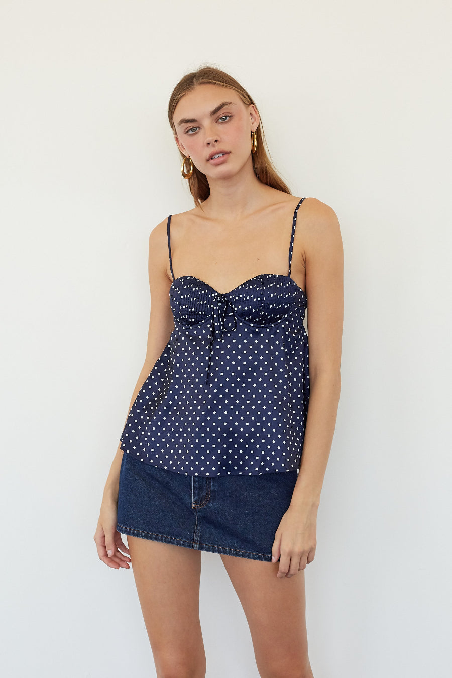 Terra Polka Dot Babydoll Top